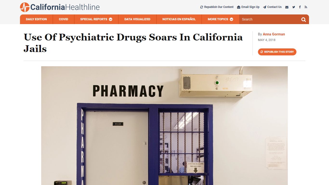Number of California Jail Inmates On Psychiatric Drugs ...